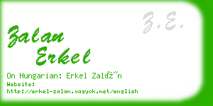 zalan erkel business card